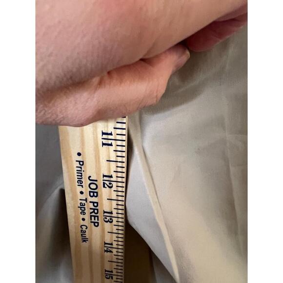 Lafayette 148 New York Beige Flat Front Cropped Dress Pants High Rise Size 12 - Picture 6 of 10